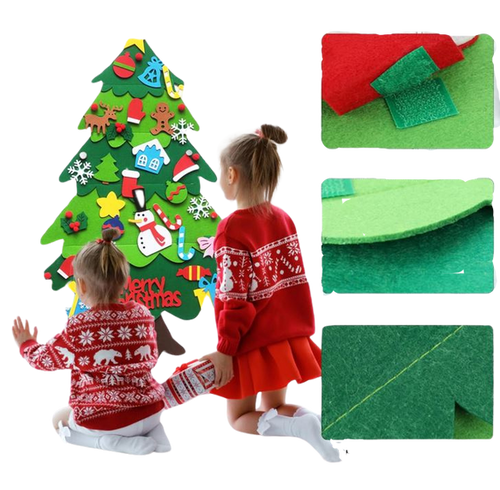 Árbol Navideño Interactivo de Fieltro (32 piezas)