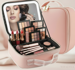 Organizador de Maquillaje con Espejo LED Portátil